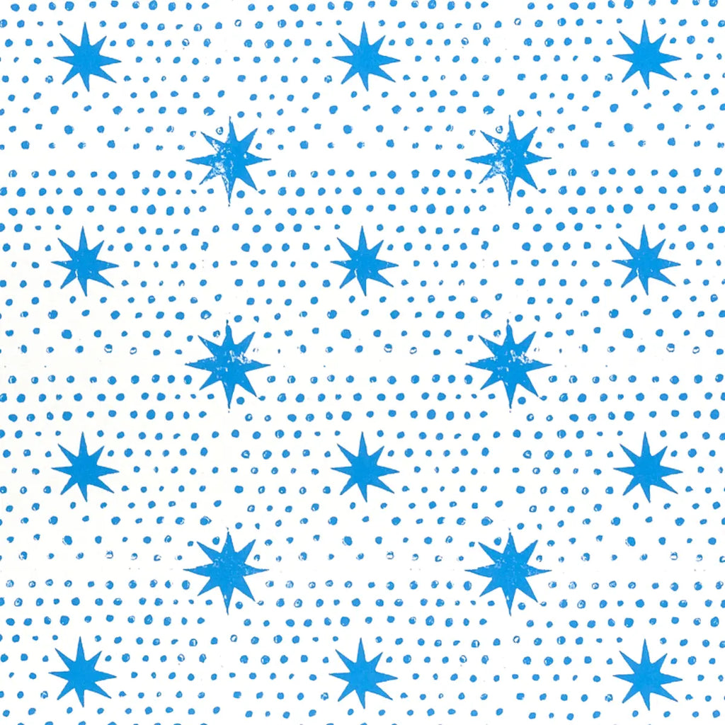 Spot & Star Wallpaper - Blue
