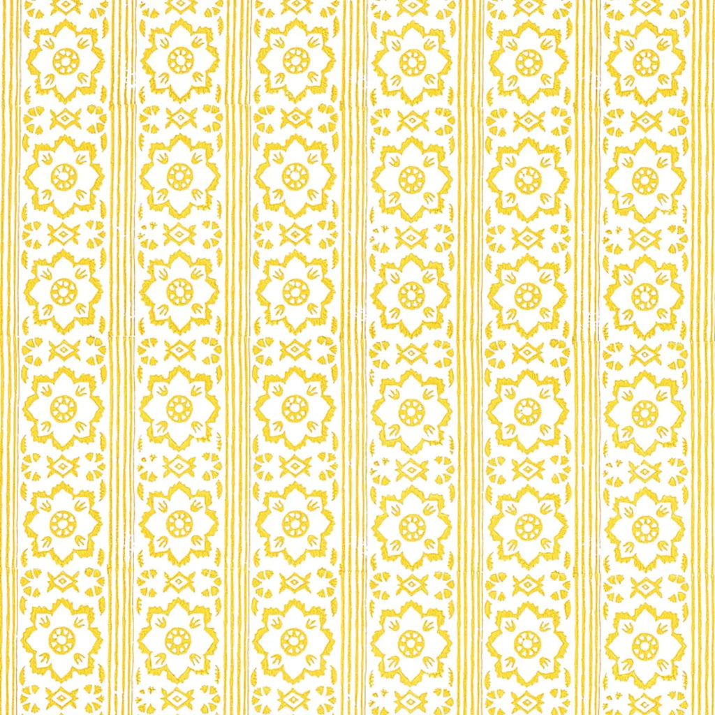 Sunda Hand Blocked Print Wallpaper - Yellow