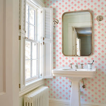 Load image into Gallery viewer, Dahlia Hand Blocked Print Wallpaper in an interior setting