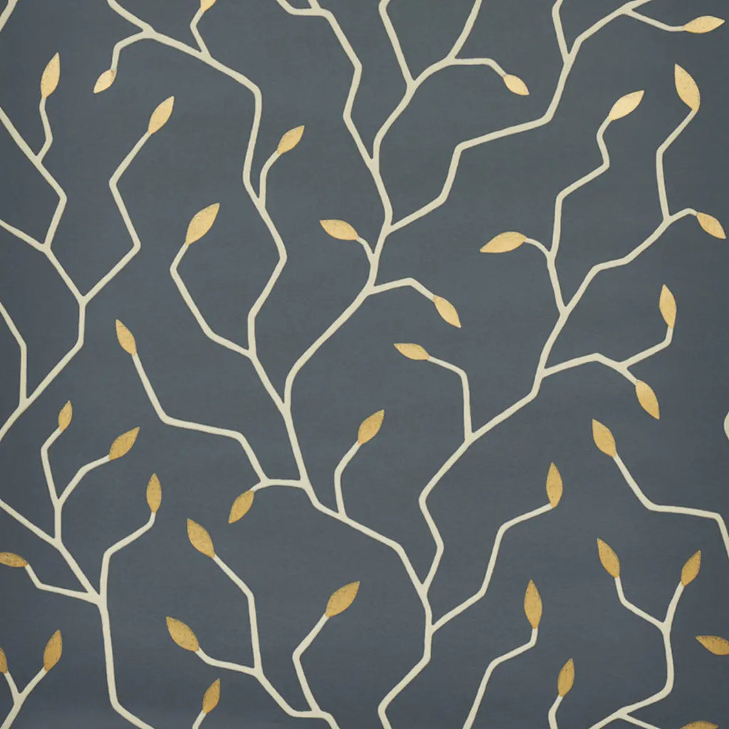 Cymbeline Wallpaper - Charcoal & Gold