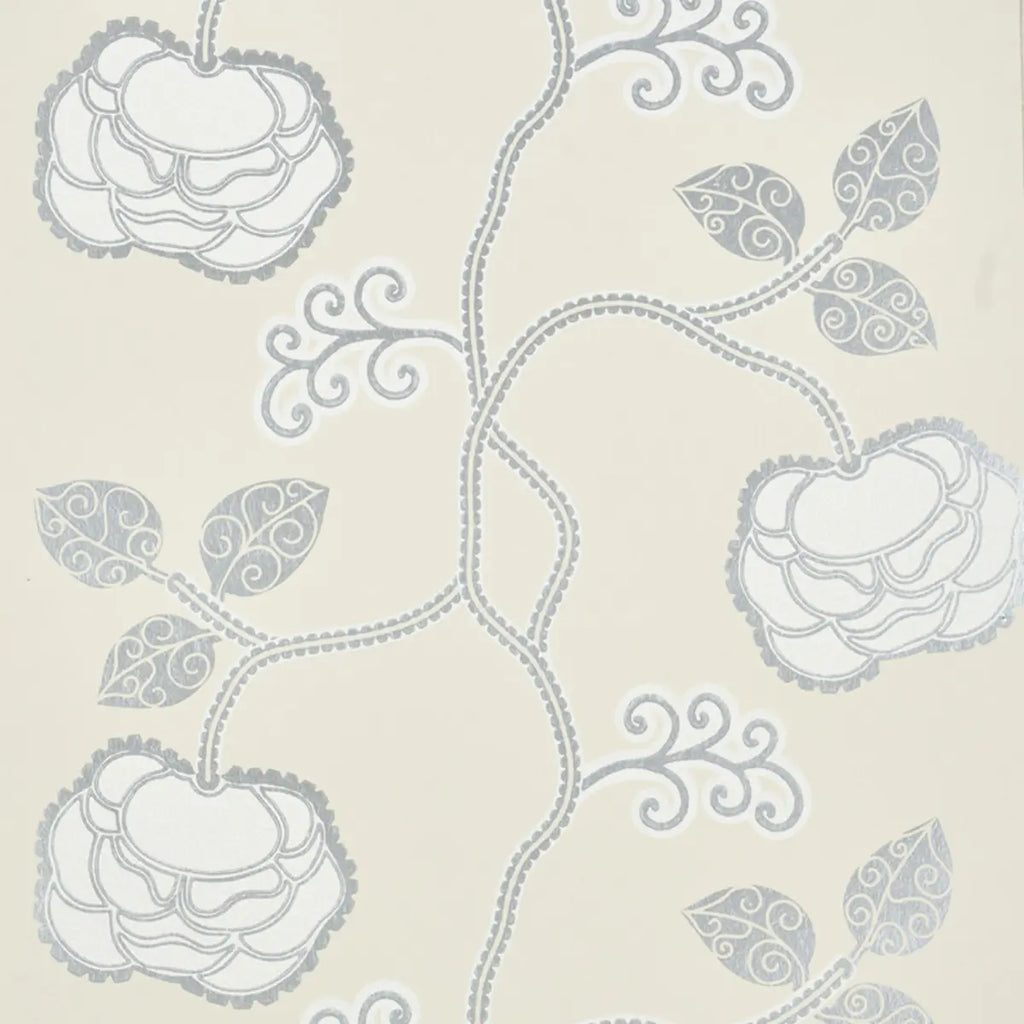 Queen Fruit Wallpaper - Silver White
