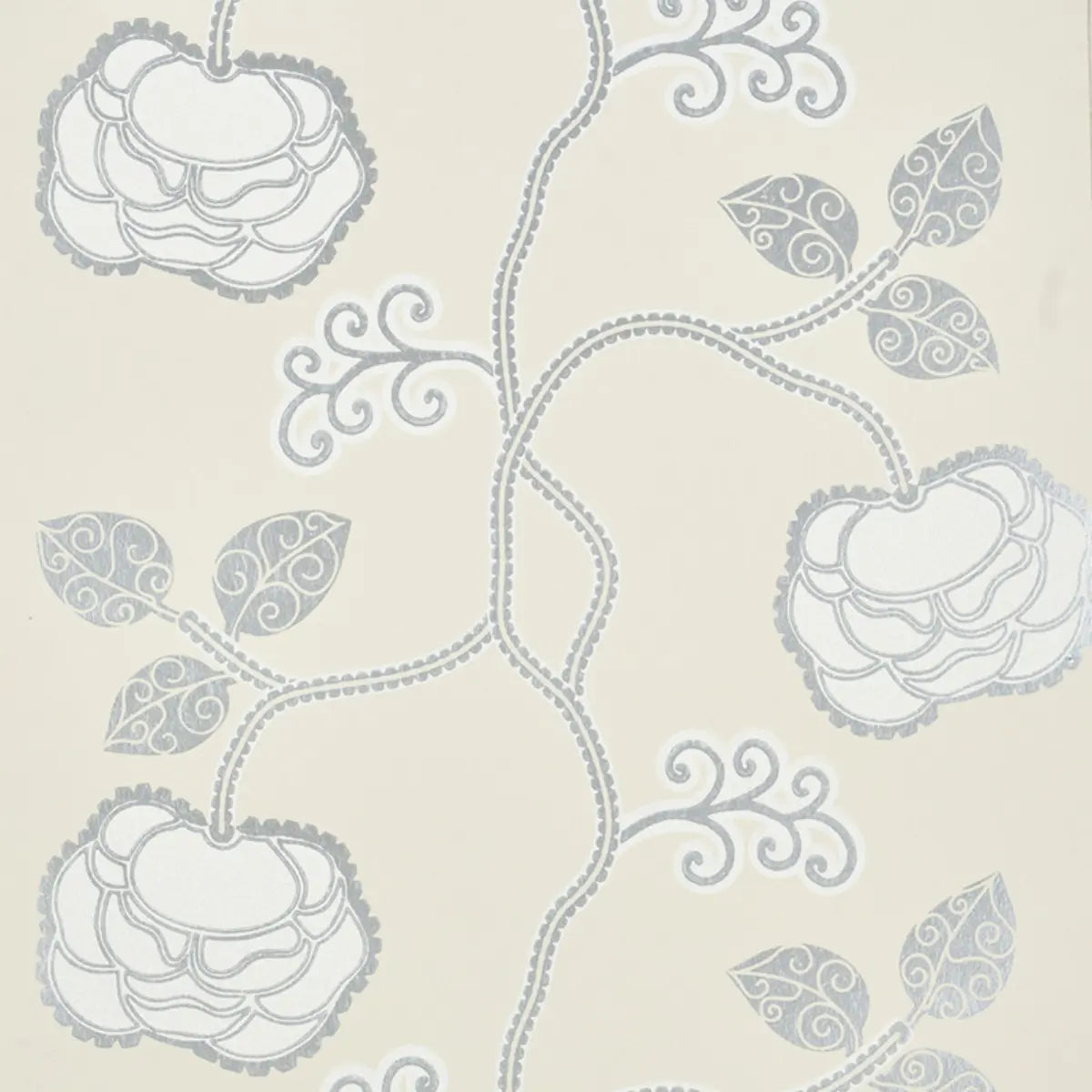Queen Fruit Wallpaper - Silver White