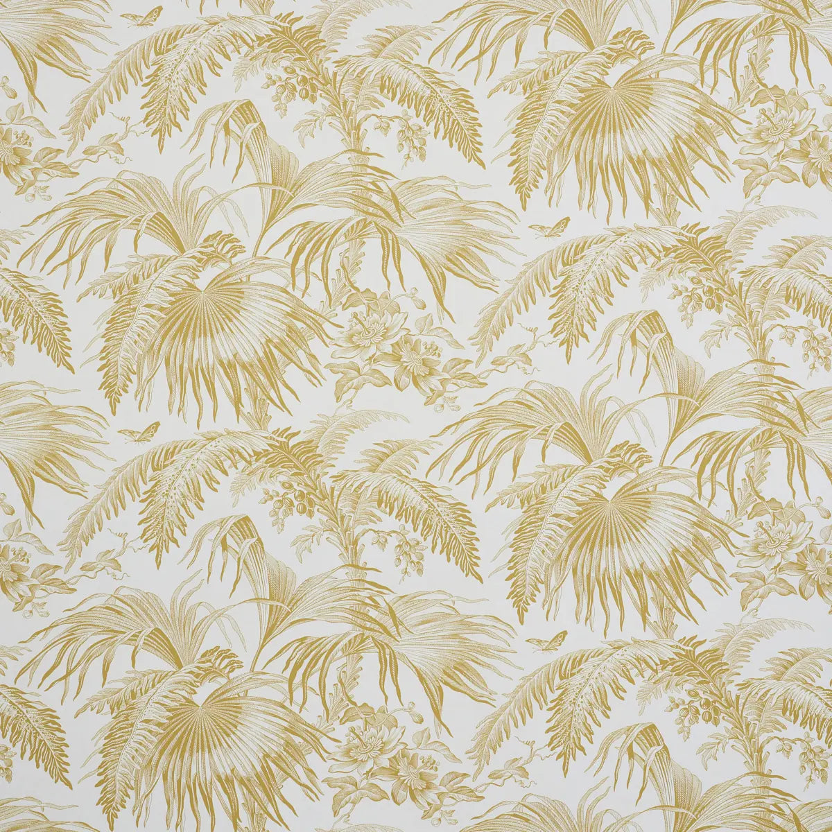 Toile Tropique Wallpaper - Gold
