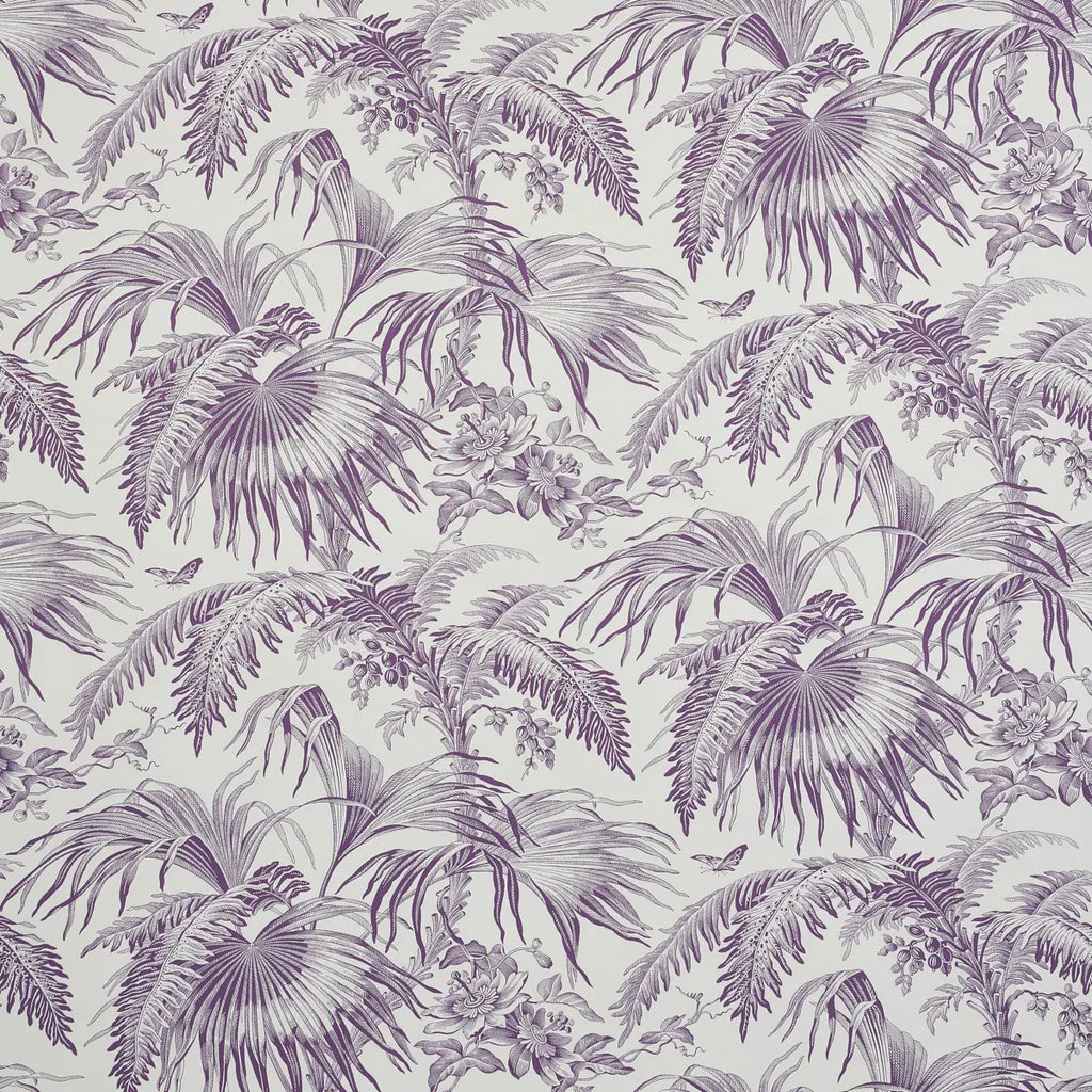 Toile Tropique Wallpaper - Purple