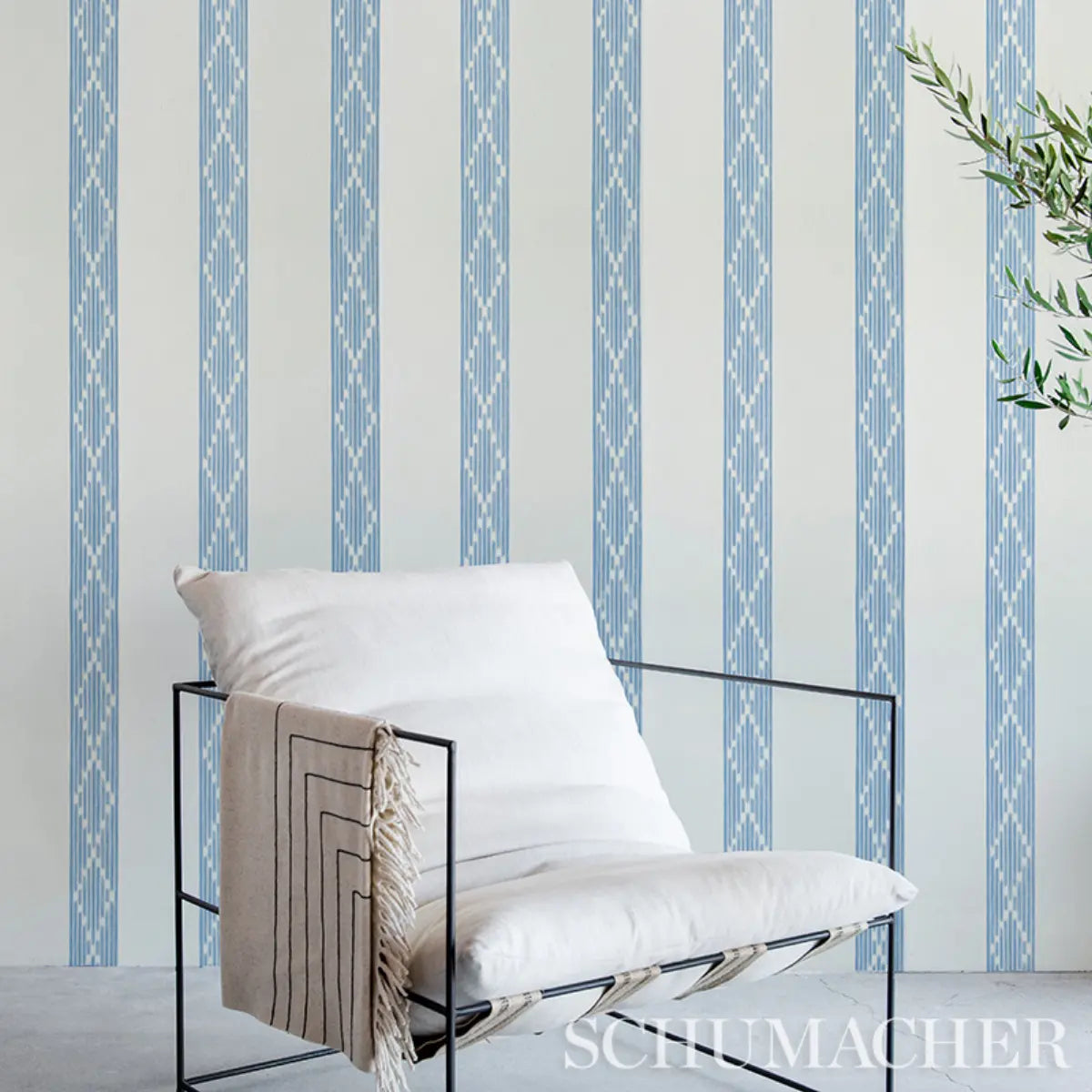 Sequoia Stripe Wallpaper in an interior setting