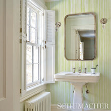Load image into Gallery viewer, Sketched Stripe Wallpaper in an interior setting