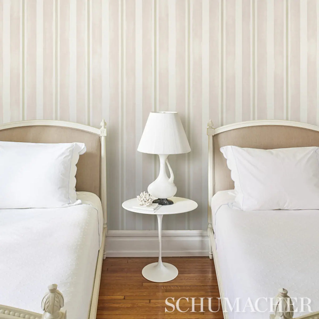 Watercolor Stripe Wallpaper in an interior setting