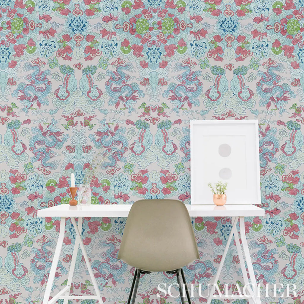 Magic Mountain Dragon Wallpaper in an interior setting