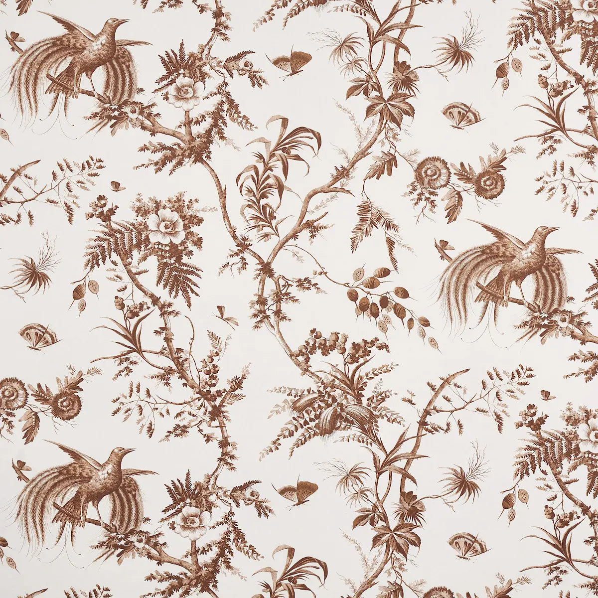 Toile De La Prairie Wallpaper - Brown