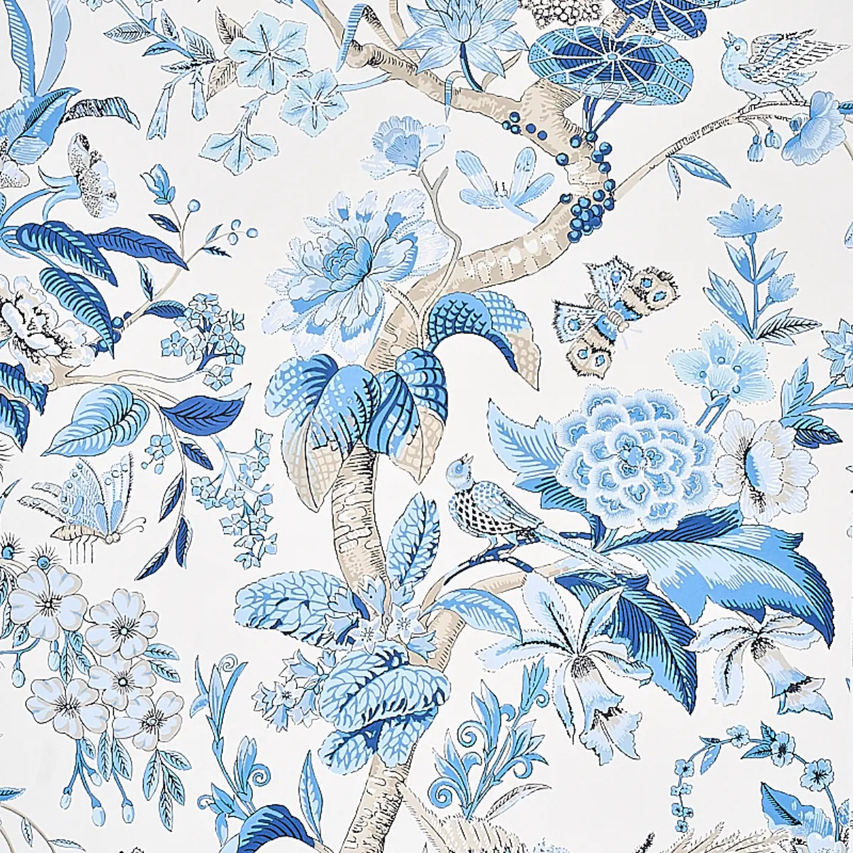 Cranley Garden Wallpaper - Blue