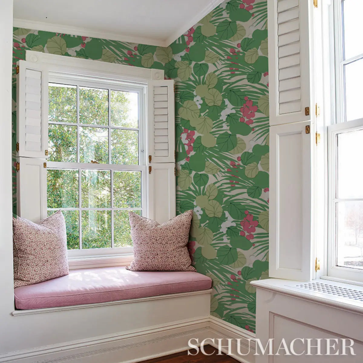 Sea Grapes Wallpaper in an interior setting