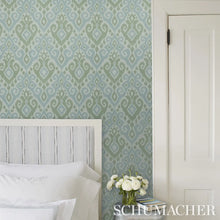 Load image into Gallery viewer, Dedra Damask Wallpaper in an interior setting