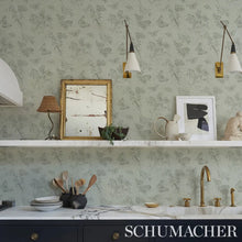 Load image into Gallery viewer, Baudin Butterfly Linen Wallpaper in an interior setting