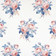 Load image into Gallery viewer, Loudon Rose Wallpaper - Rose &amp; Blue