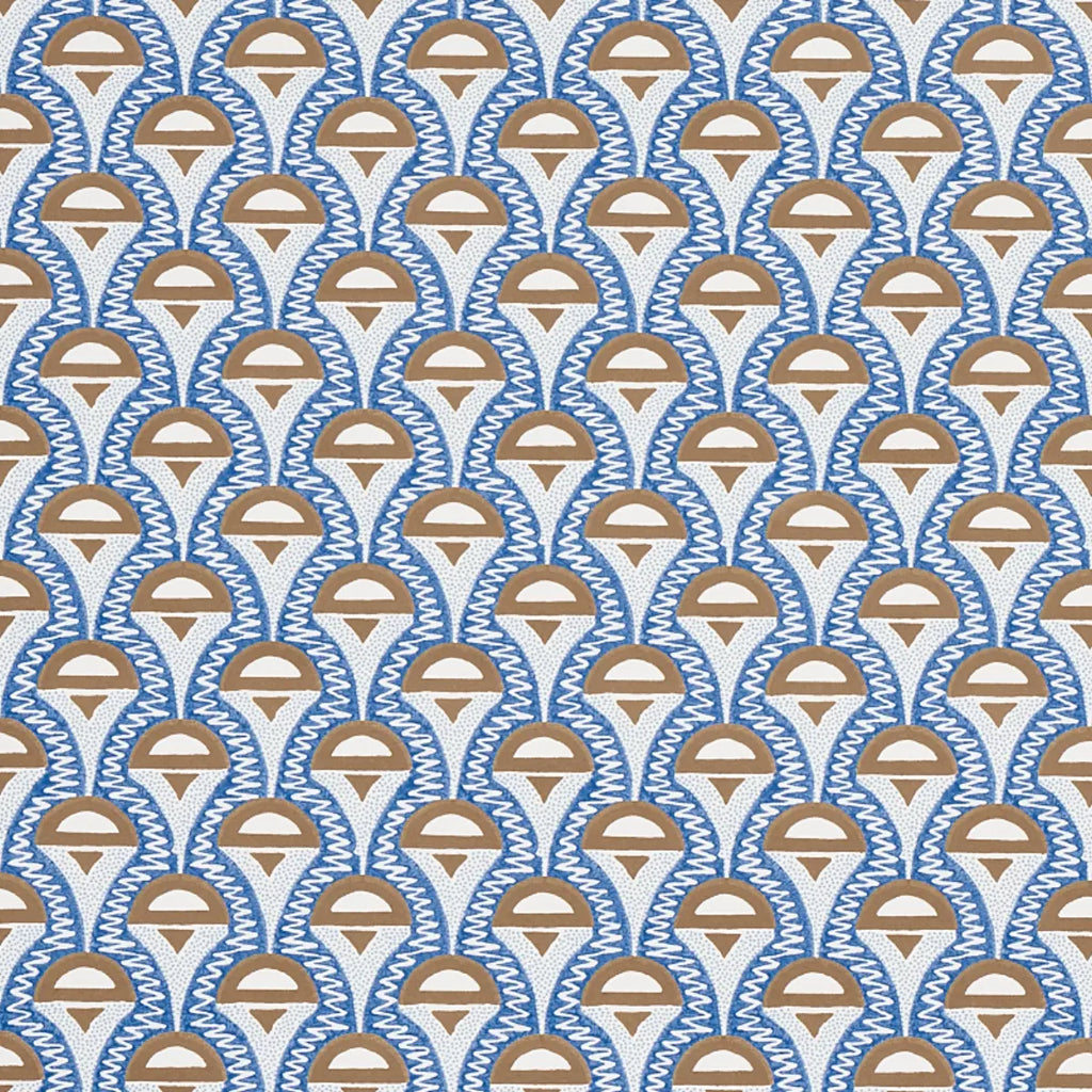 Abelino Wallpaper - Blue & Brown
