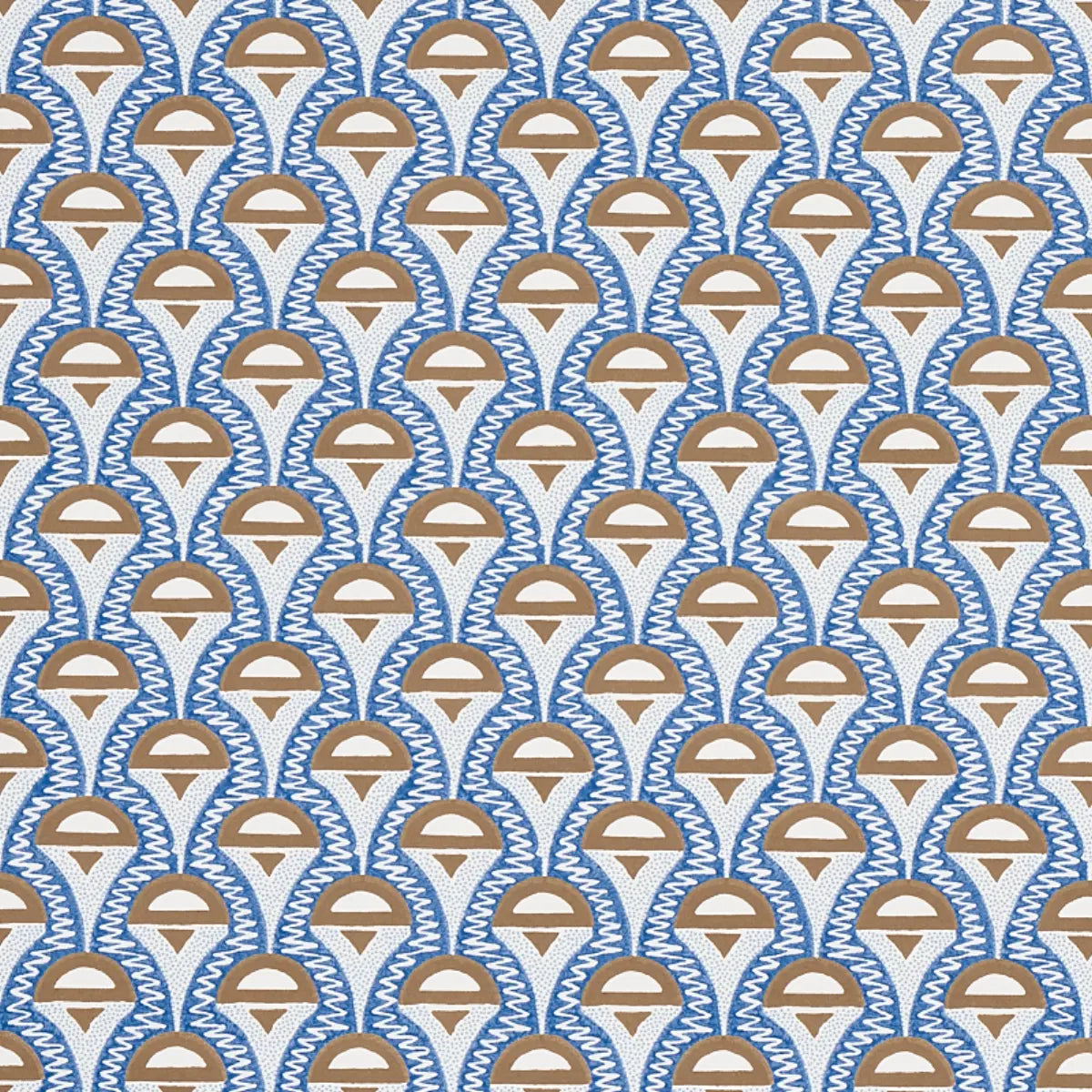 Abelino Wallpaper - Blue & Brown