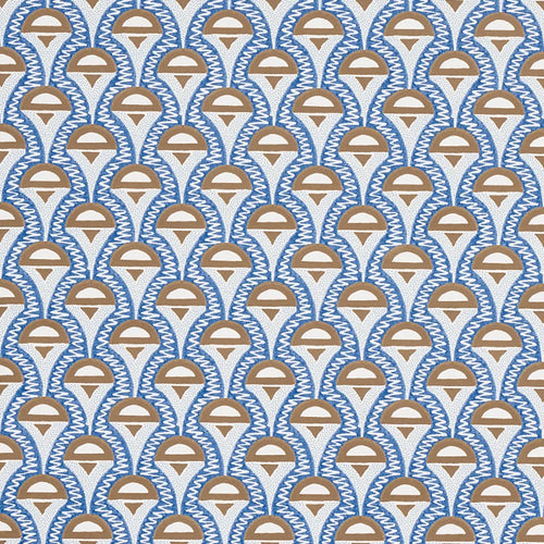Abelino Wallpaper - Blue & Brown