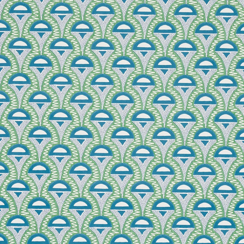 Abelino Wallpaper - Green & Peacock