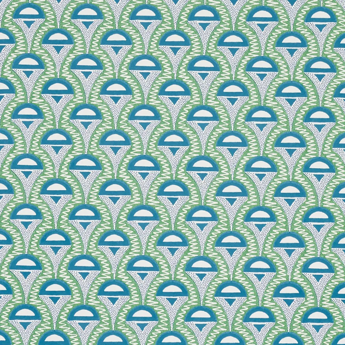 Abelino Wallpaper - Green & Peacock