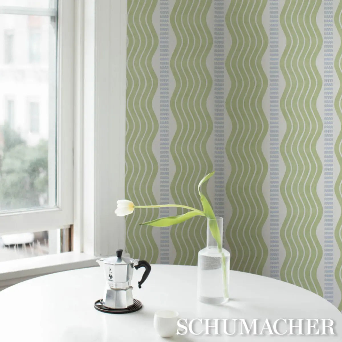 Sina Stripe Wallpaper in an interior setting
