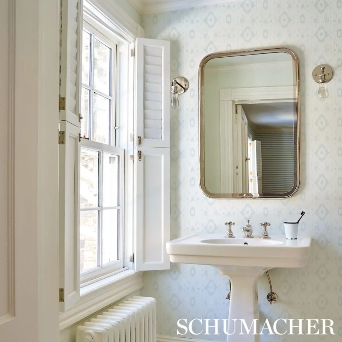 Tabitha Wallpaper in an interior setting