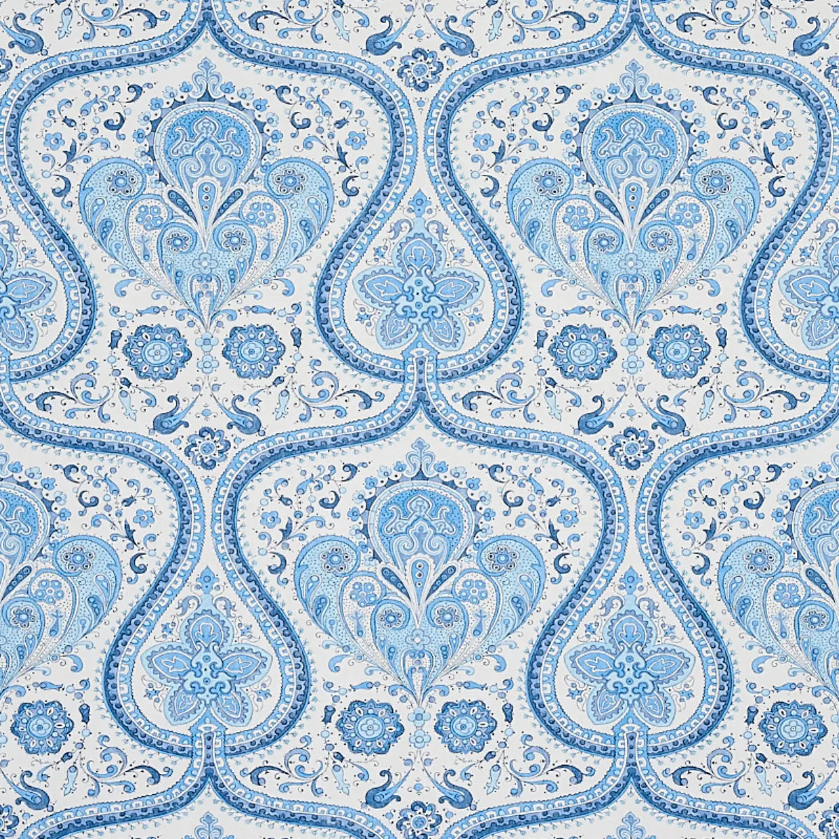 Paisley Court Wallpaper - Blue