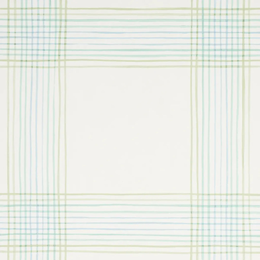 Minerva Plaid Wallpaper - Peacock