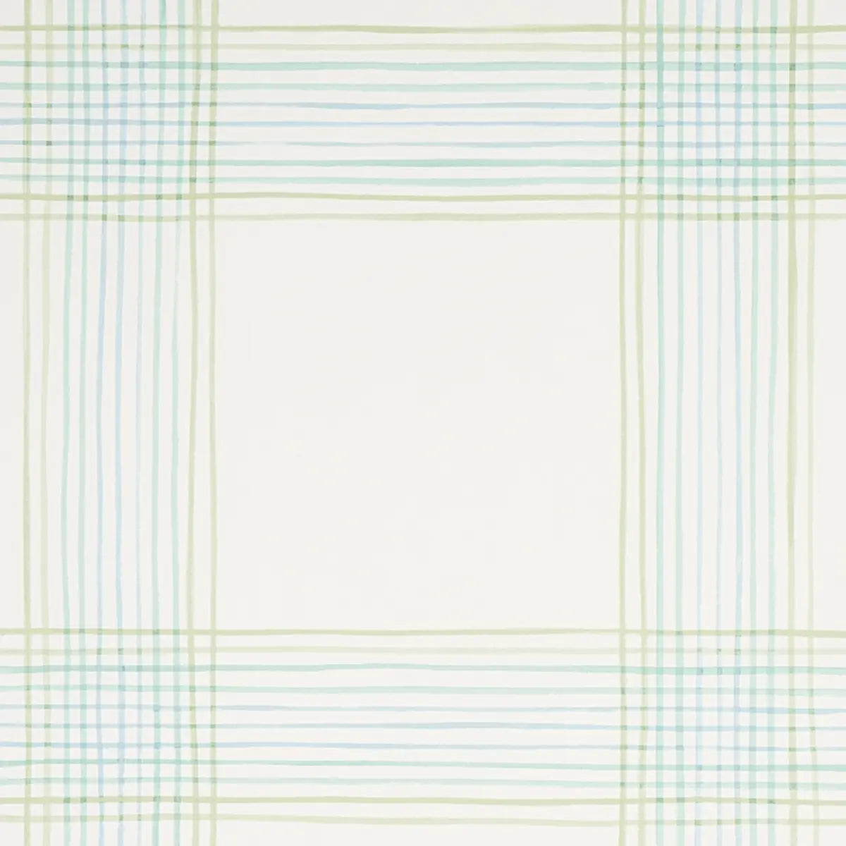 Minerva Plaid Wallpaper - Peacock