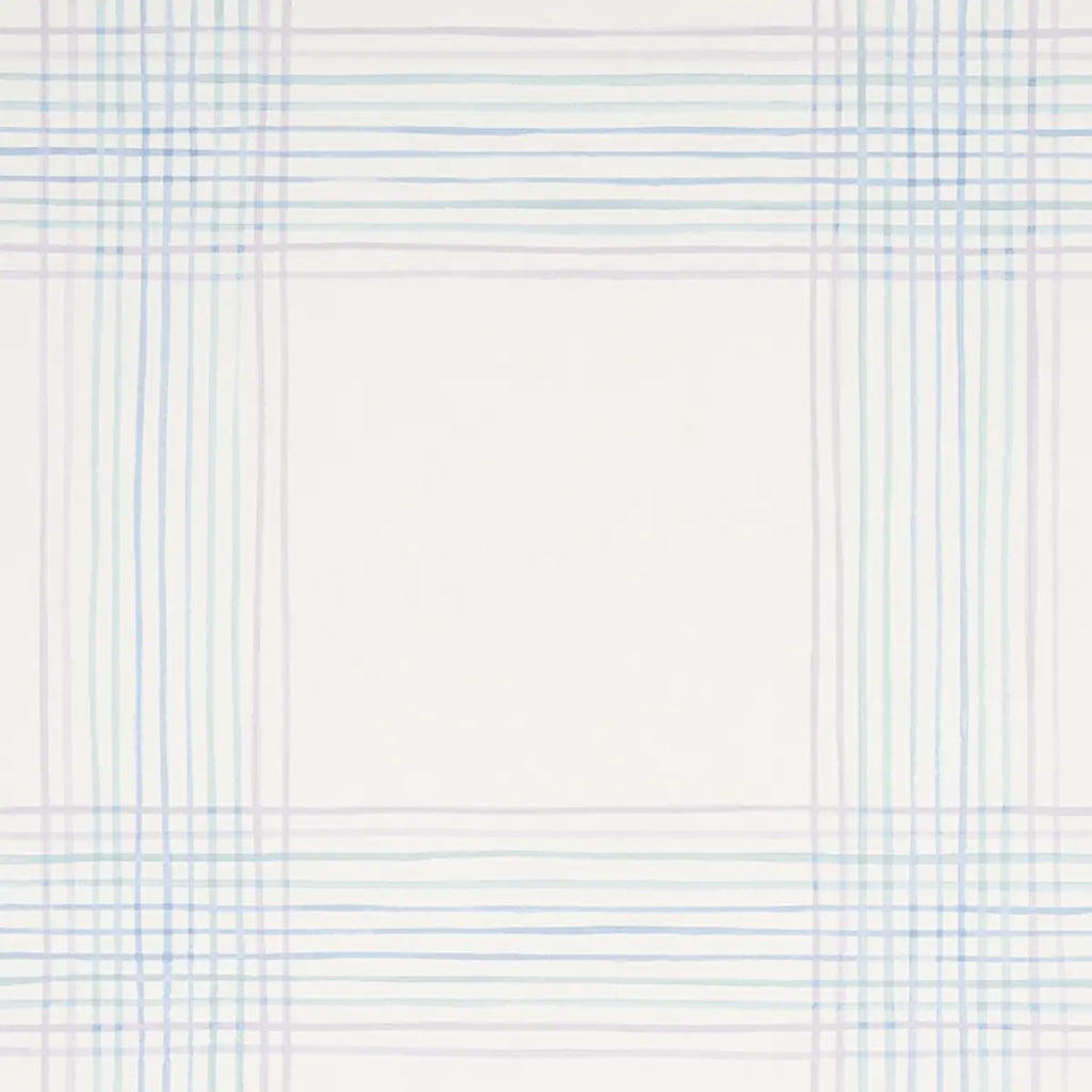 Minerva Plaid Wallpaper - Hyacinth