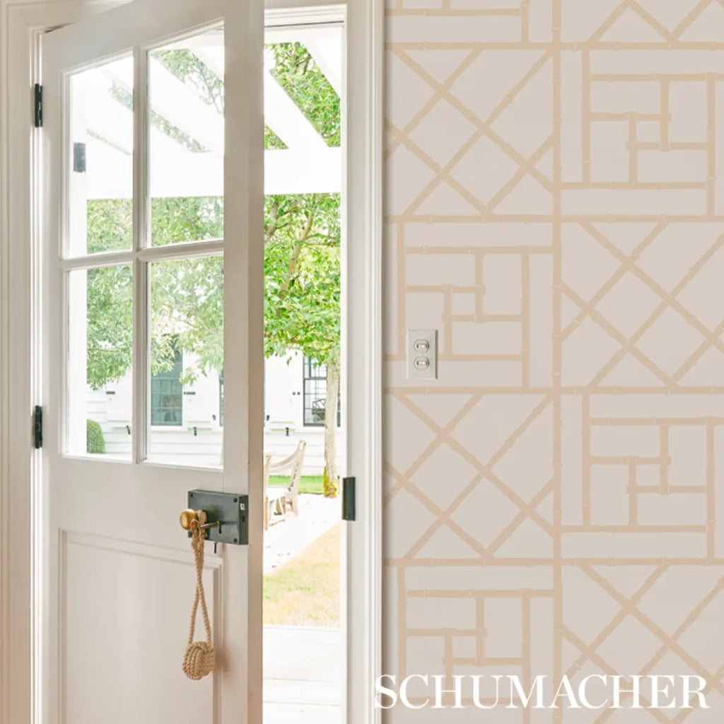 Trellis Wallpaper in an interior setting