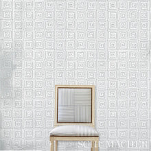 Load image into Gallery viewer, Trousdale Metallic Wallpaper in an interior setting