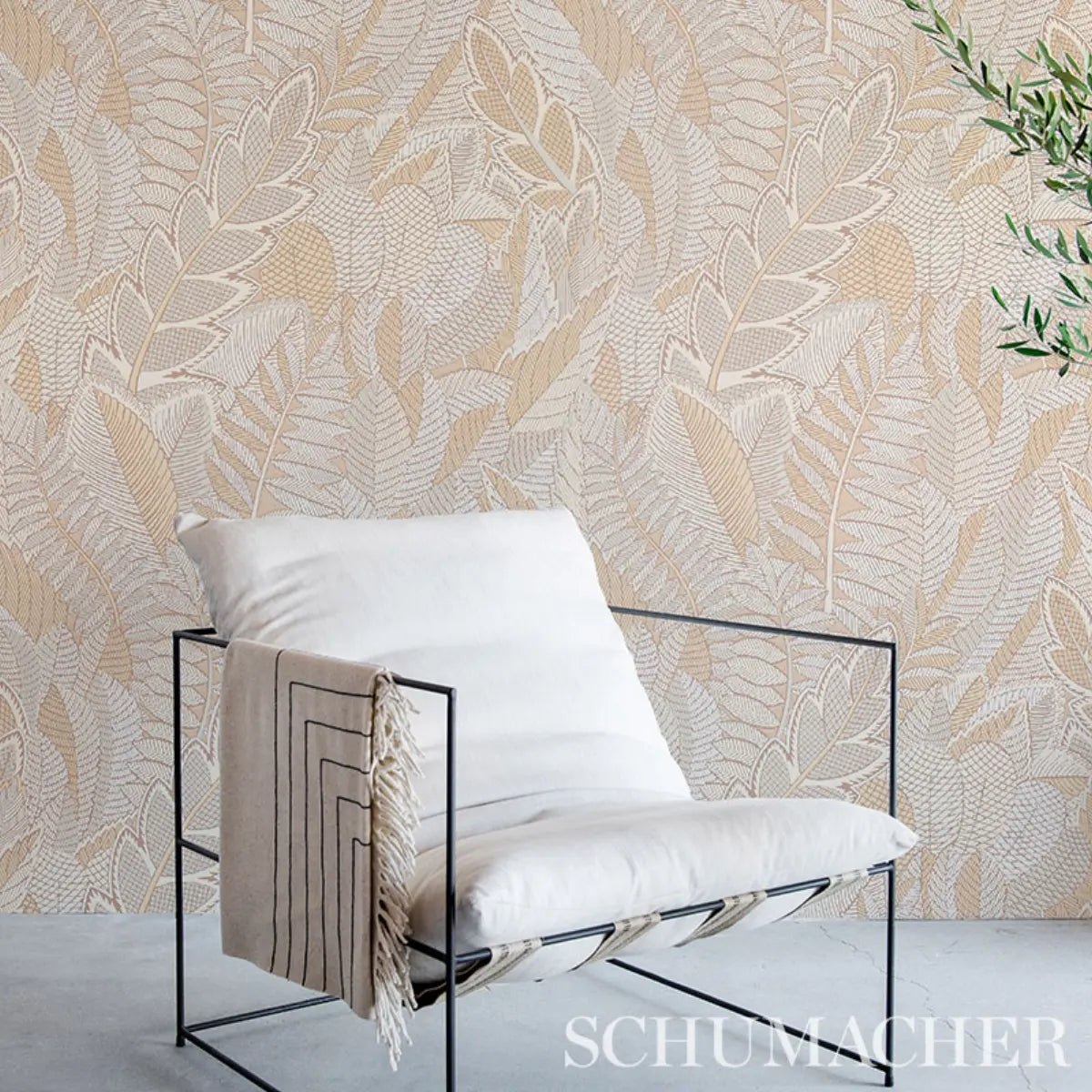 Japura Forest Wallpaper in an interior setting