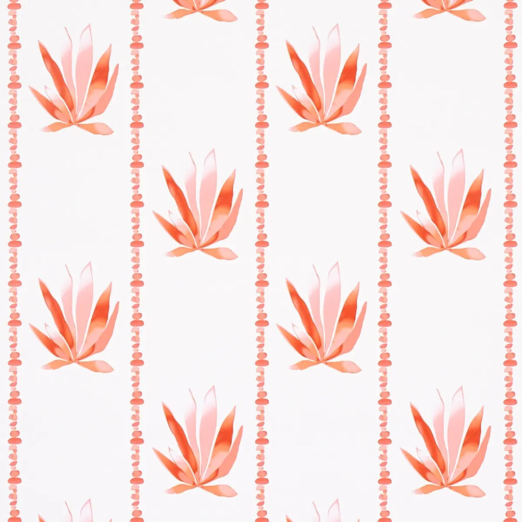 Agave Stripe Wallpaper - Grapefruit