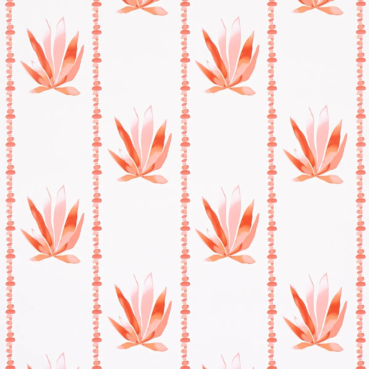 Agave Stripe Wallpaper - Grapefruit