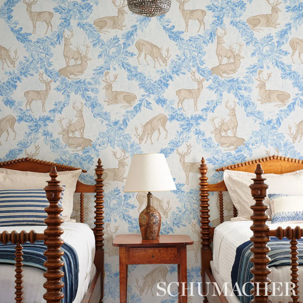 Woburn Meadow Wallpaper in an interior setting