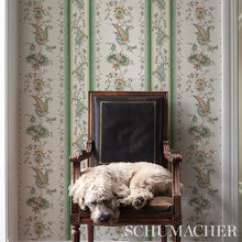 Load image into Gallery viewer, Elena Paisley Stripe Wallpaper in an interior setting