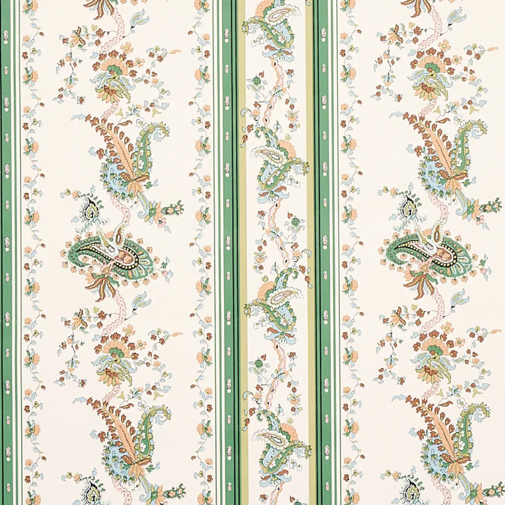 Elena Paisley Stripe Wallpaper