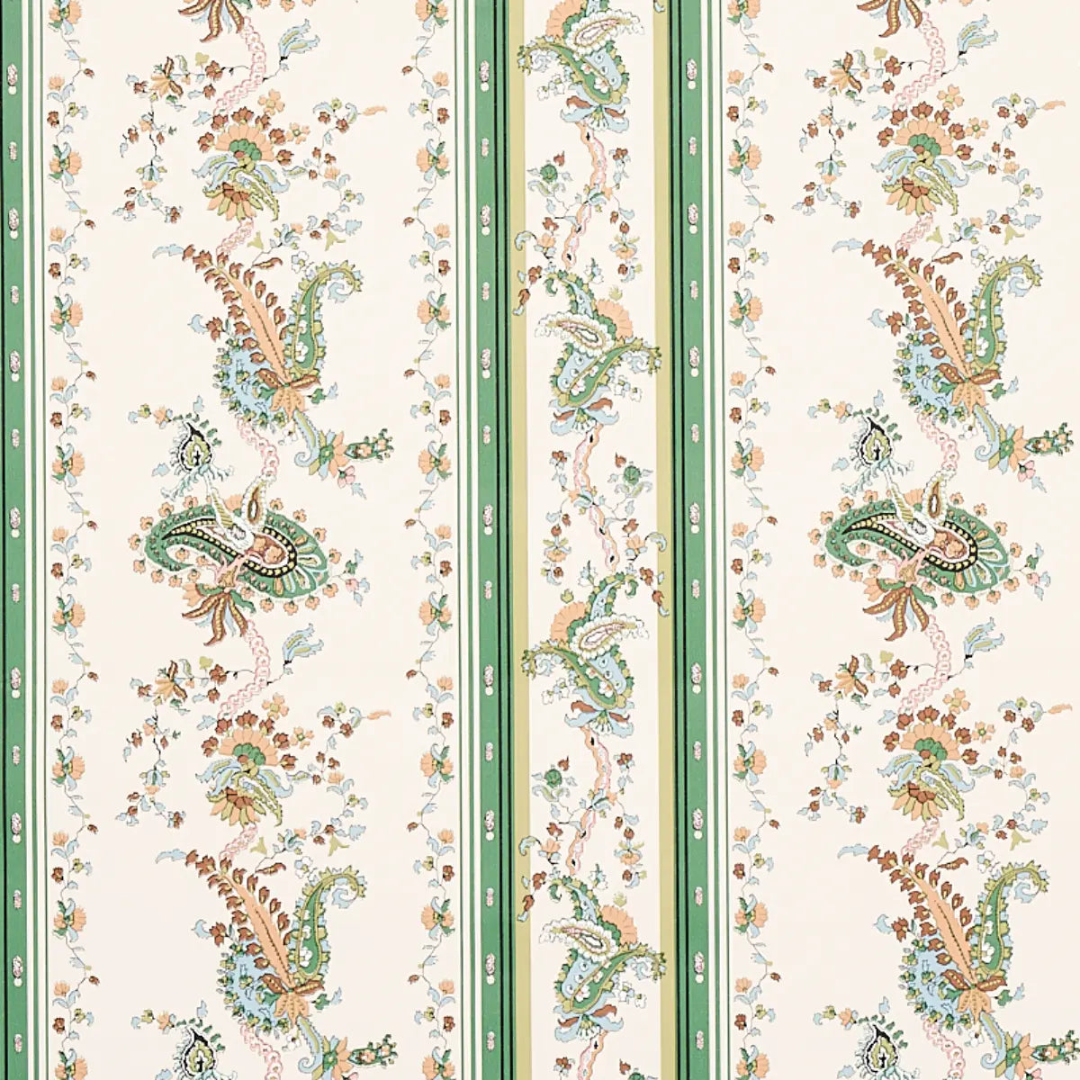 Elena Paisley Stripe Wallpaper