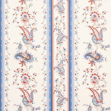 Load image into Gallery viewer, Elena Paisley Stripe Wallpaper - Blue