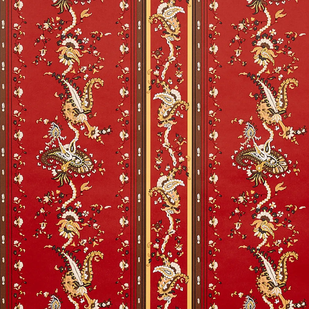 Elena Paisley Stripe Wallpaper - Pompeii