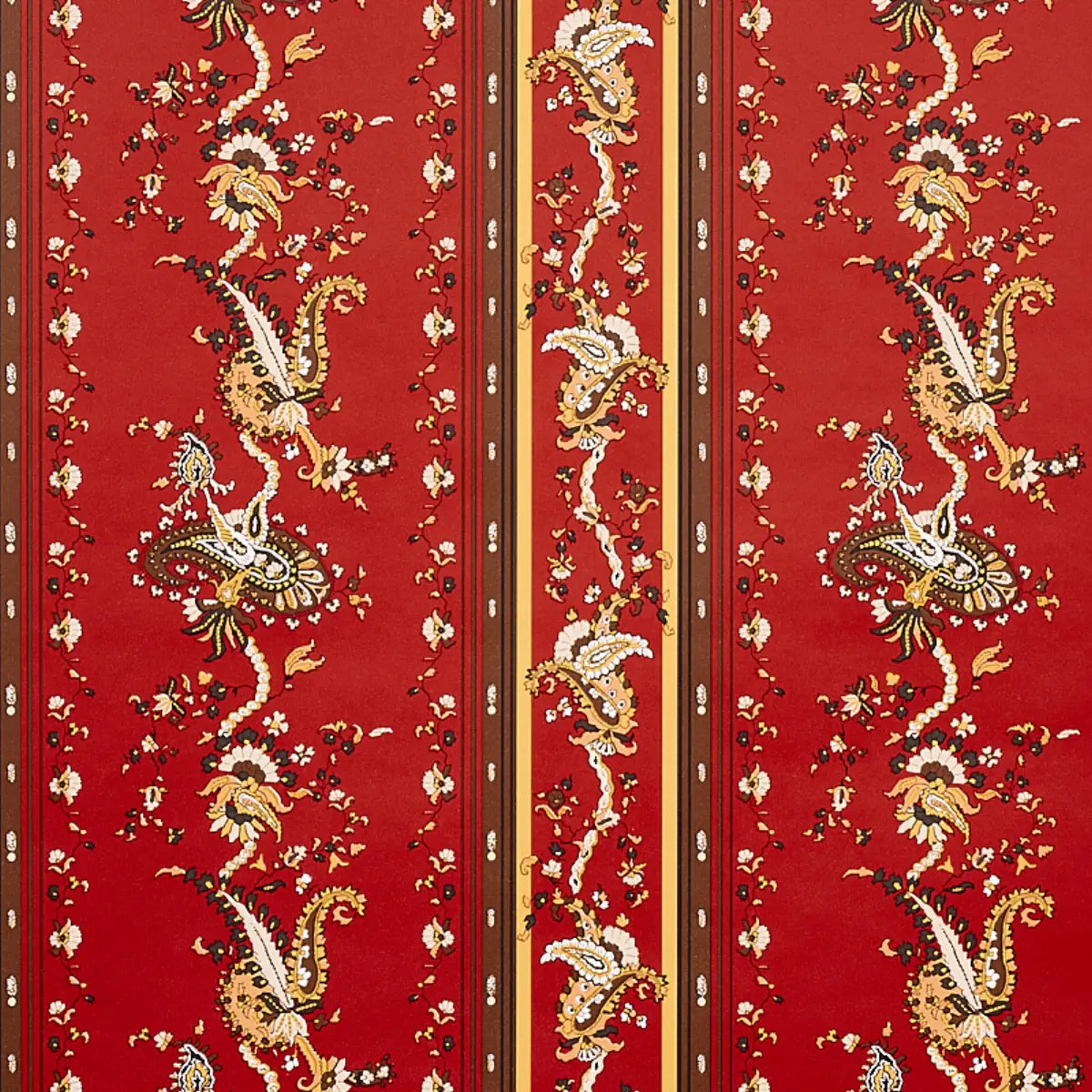 Elena Paisley Stripe Wallpaper - Pompeii