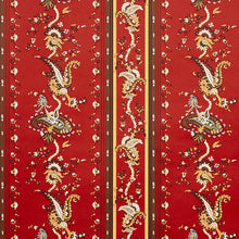 Load image into Gallery viewer, Elena Paisley Stripe Wallpaper - Pompeii