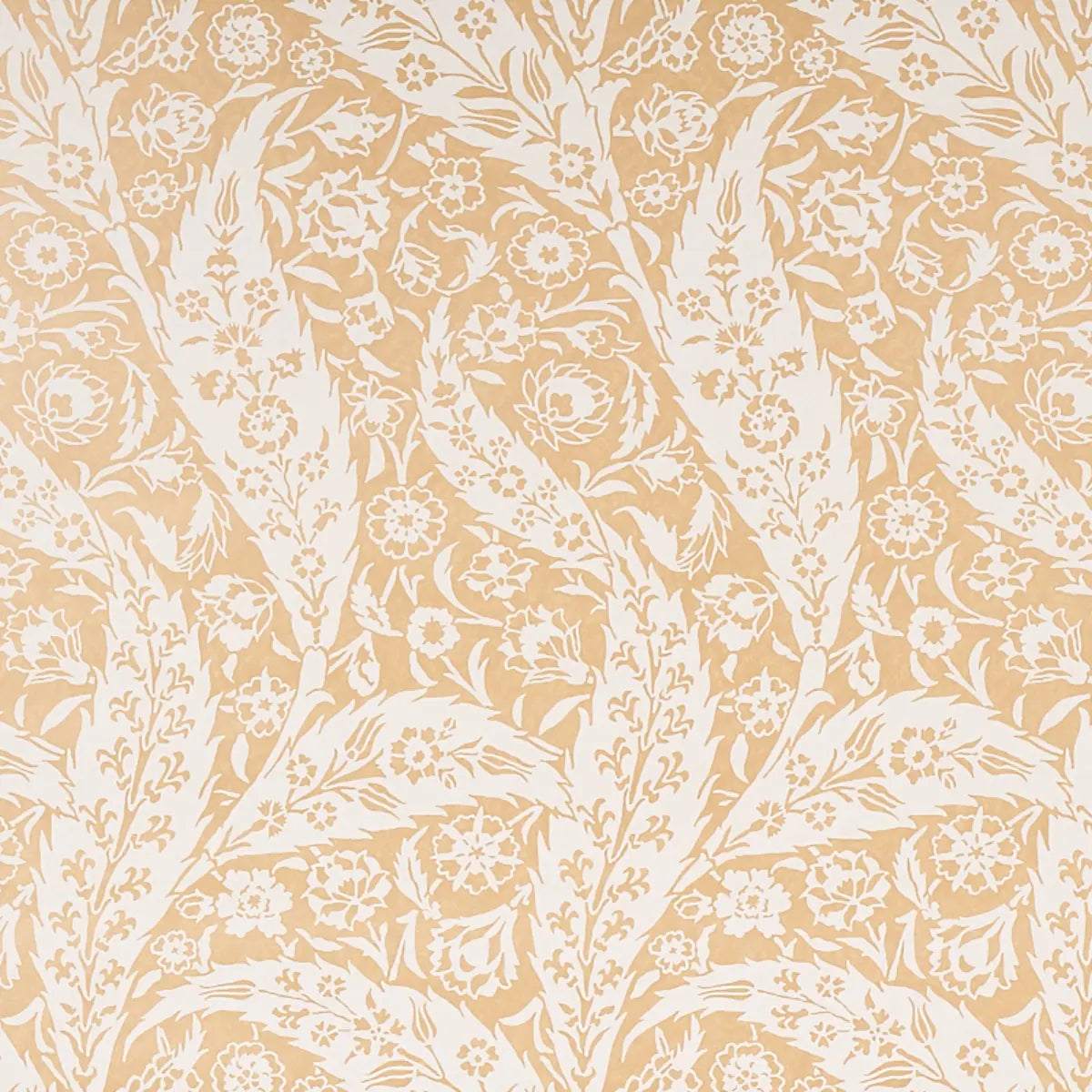 Saz Paisley Wallpaper - Ochre