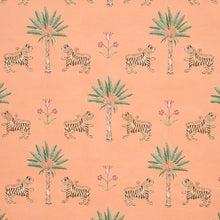 Load image into Gallery viewer, Tiger Palm Wallpaper - Crimson On Peach