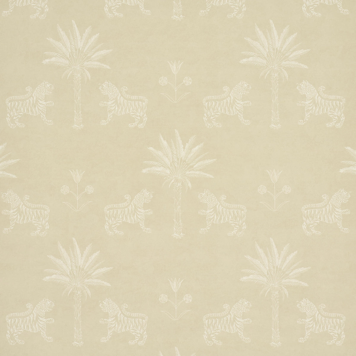 Tiger Palm Silhouette Wallpaper - Mistral Sand