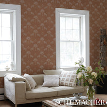 Load image into Gallery viewer, Tiger Palm Silhouette Wallpaper in an interior setting