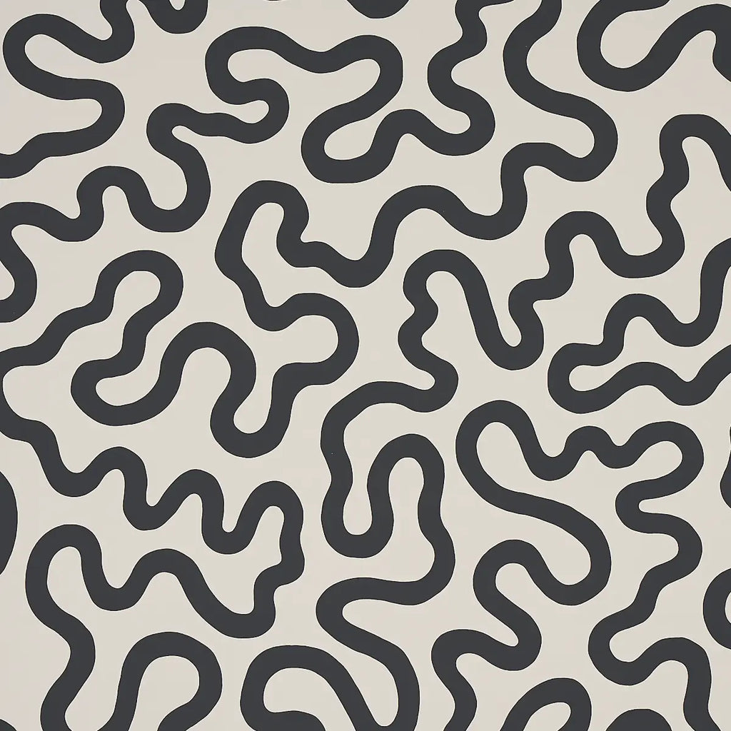 Riley Wallpaper - Soft Black