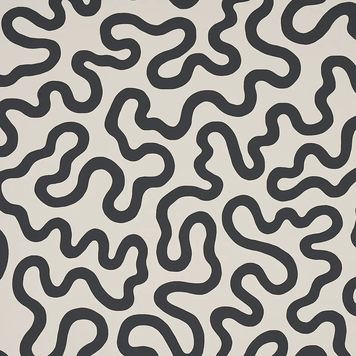 Riley Wallpaper - Soft Black
