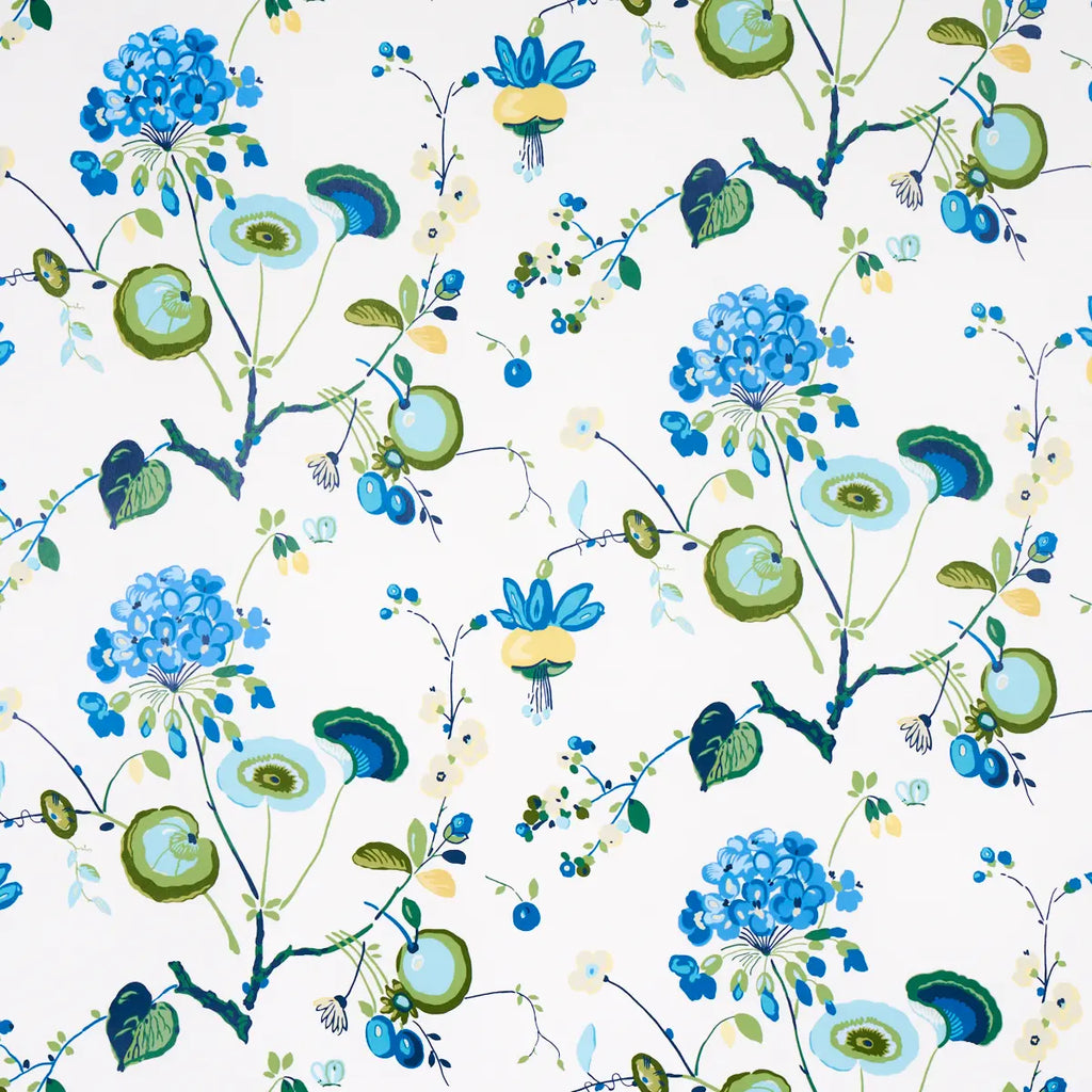 Vasily Wallpaper - Green & Blue