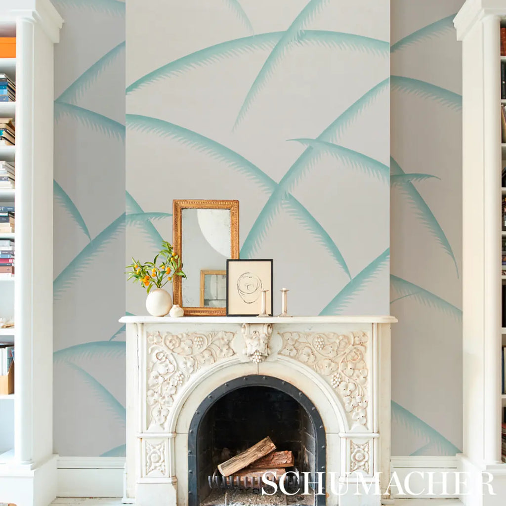 Deco Palms Wallpaper in an interior setting